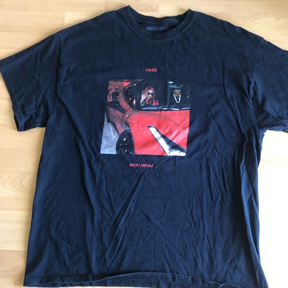 Nicki Minaj Black T-Shirt with Light Gray Print